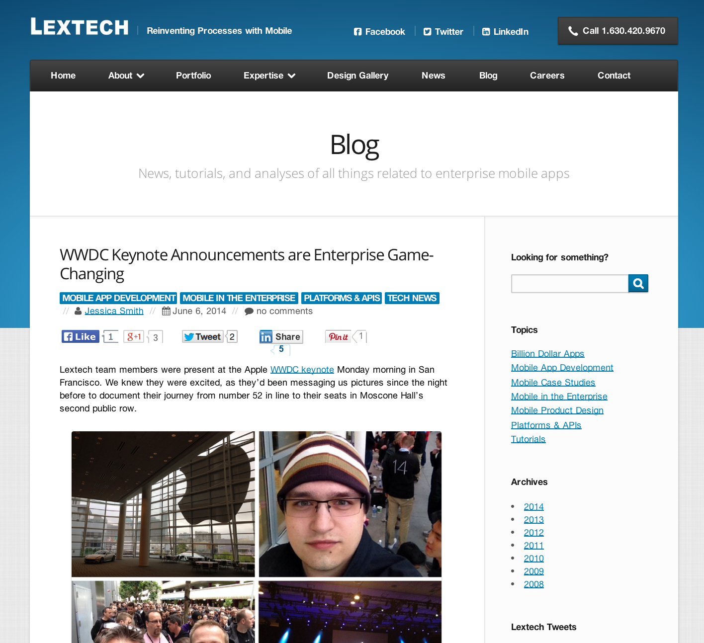 WWDC blog post for Lextech