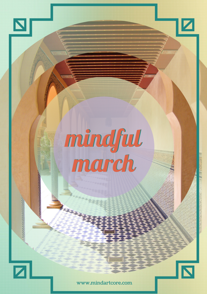 mindful march social media graphic
