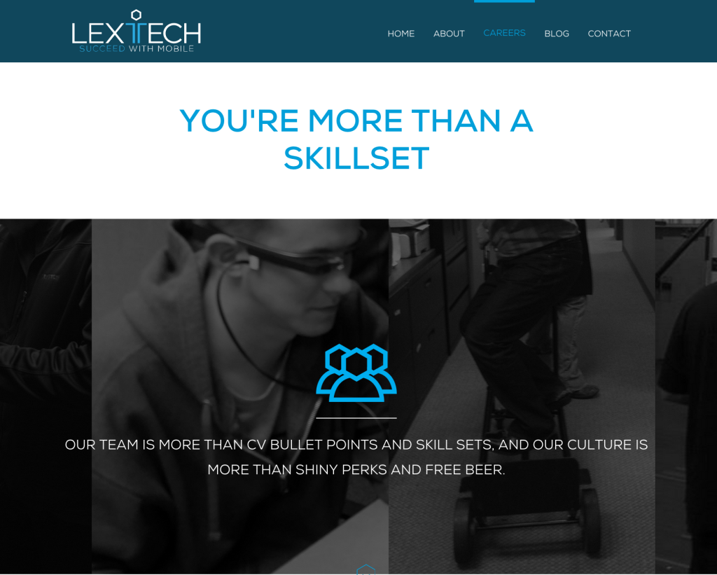 Lextech Web Copy Careers Page