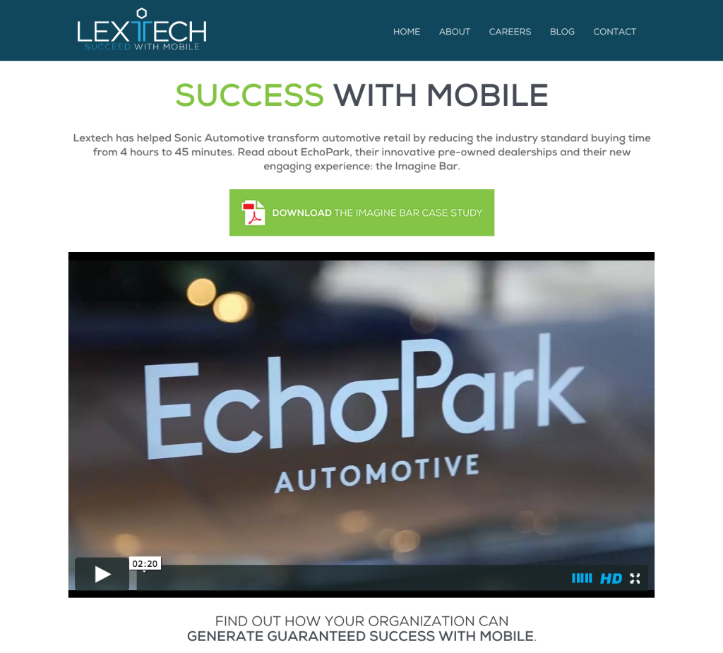 Lextech EchoPark Landing Page