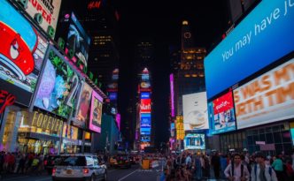 outdoor advertising in times square